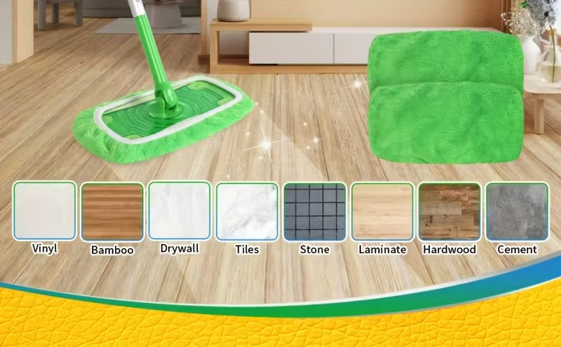 reusable microfiber mop pads sweeper mop dry